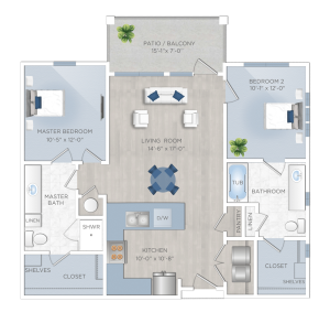 Apartments in Spring A floor plan of a two bedroom apartment available for rent in Spring, TX. Savannah Oaks Apartments in Spring 21000 Gosling Road Spring, TX 77388  1-833-883-3616