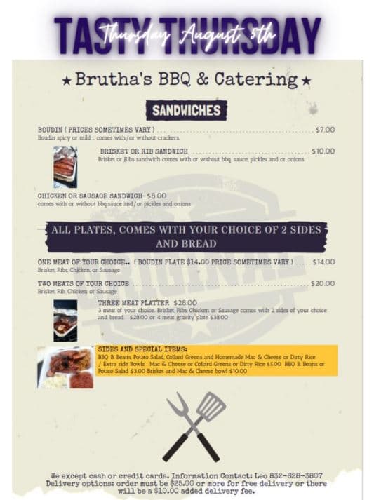 Apartments in Spring Bruton's BBQ menu. Savannah Oaks Apartments in Spring 21000 Gosling Road Spring, TX 77388  1-833-883-3616