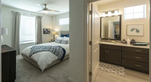 Two Bedroom Apartment Rentals in Spring, TX - Model Bedroom Suite and Bathroom